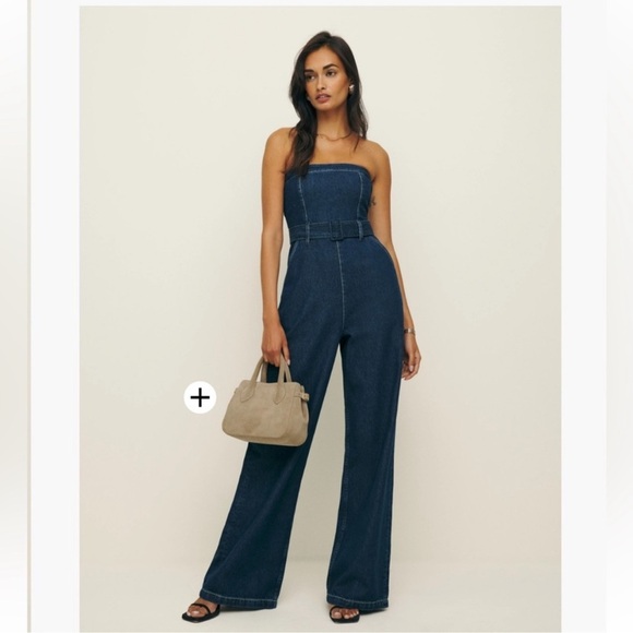 Reformation Eva Denim Jumpsuit NWT - Picture 4 of 5